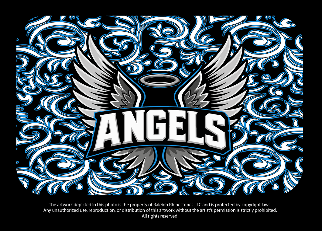 Rhinestone Bling August 2026-  Angels Long Sleeve Tshirt