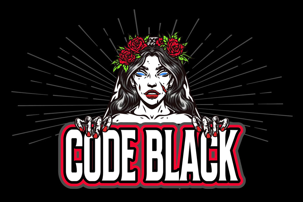 December 2024-  Code Black Bling!-  Crop Tshirt