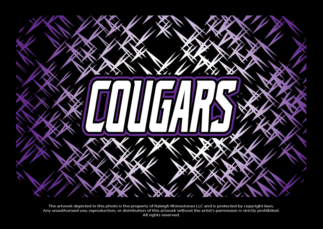 Rhinestone Bling August 2026-  Cougars Long Sleeve Tshirt