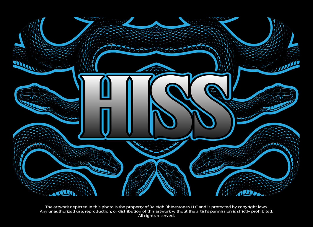 Rhinestone Bling August 2026-  HISS Vneck Short Sleeve Unisex Tshirt