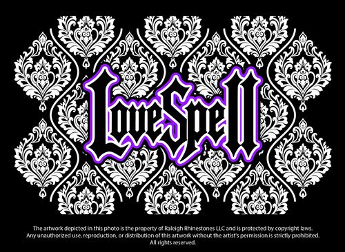 Rhinestone Bling August 2026-  Lovespell Zip Up Hoodie