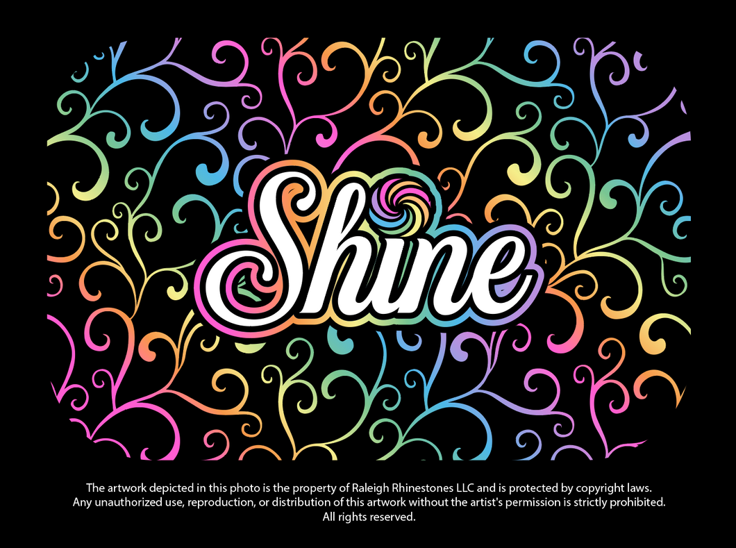 Rhinestone Bling August 2026-  Shine Short Sleeve Tshirt