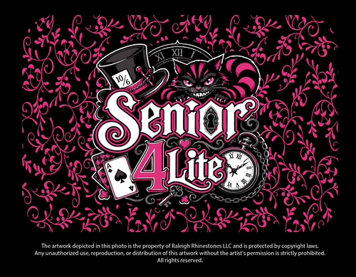 Rhinestone Bling August 2026-  Senior 4lite Zip Up Hoodie