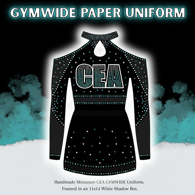 CEA Gymwide Uniform Paper Cut out in Shadow Box